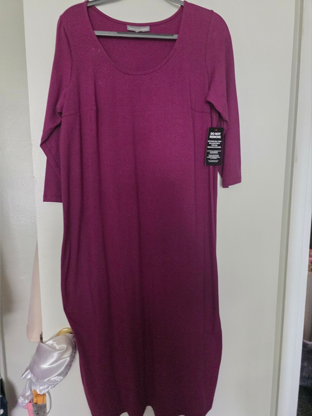 Jessica London Deep Plum Scoop Neck Top